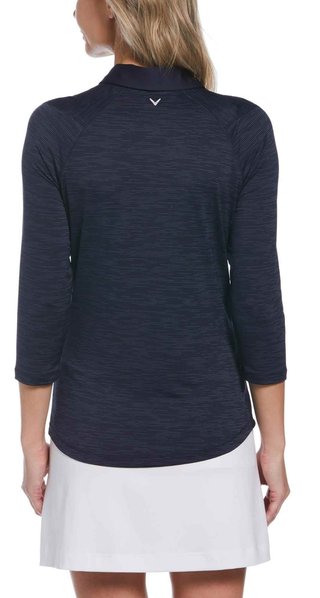 Callaway 3/4-Sleeve Swing Tech dam polo, peacoat