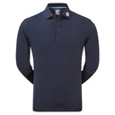 FootJoy Long Sleeve Thermocool Self Athletic Fit herr polo, navy