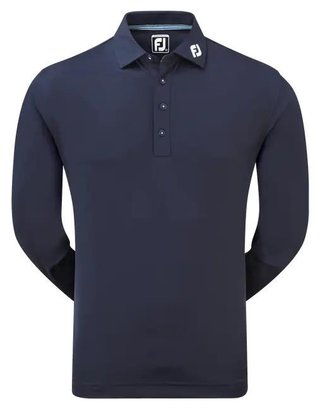 FootJoy Long Sleeve Thermocool Self Athletic Fit herr polo, navy