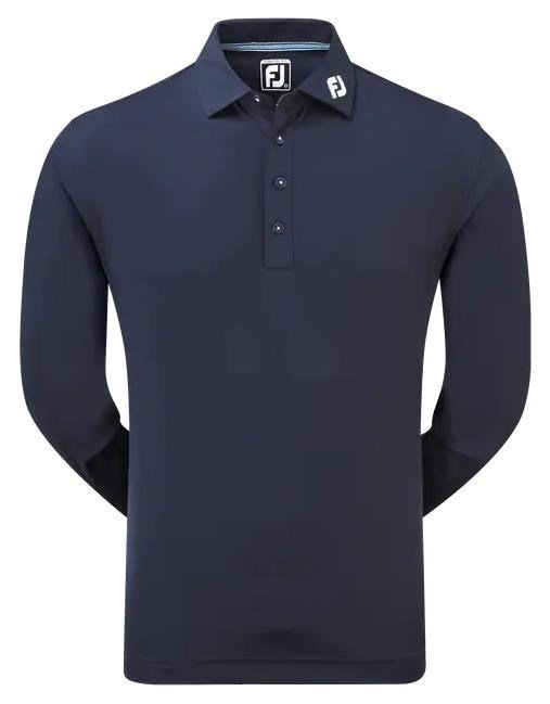FootJoy Long Sleeve Thermocool Self Athletic Fit herr polo, navy