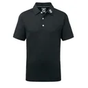 FootJoy Stretch Pique Solid junior polo, svart