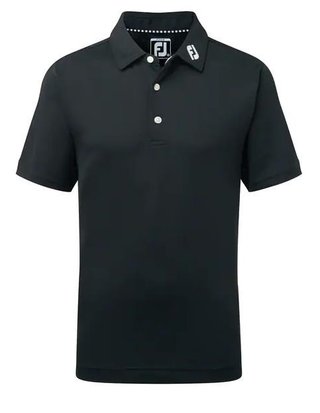 FootJoy Stretch Pique Solid junior polo, svart