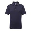 FootJoy Stretch Pique Solid junior polo, marinblå