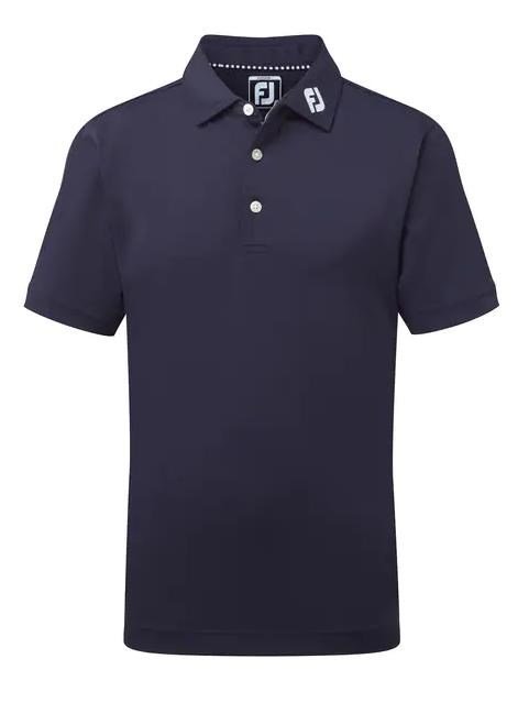FootJoy Stretch Pique Solid junior polo, marinblå