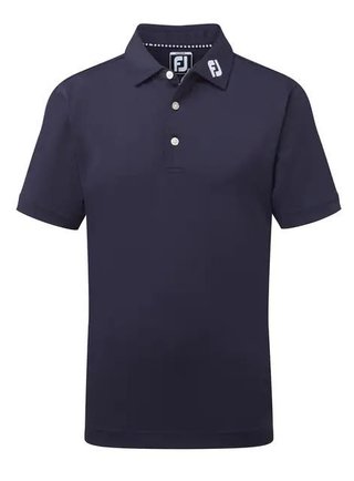 FootJoy Stretch Pique Solid junior polo, marinblå