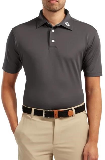 FootJoy Stretch Pique Solid herr polo, charcoal