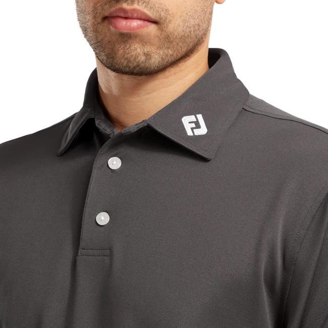 FootJoy Stretch Pique Solid herr polo, charcoal