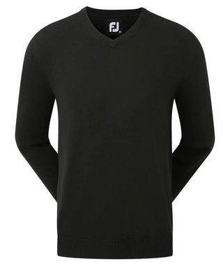 FootJoy Wool Blend V-Neck herr pullover, svart