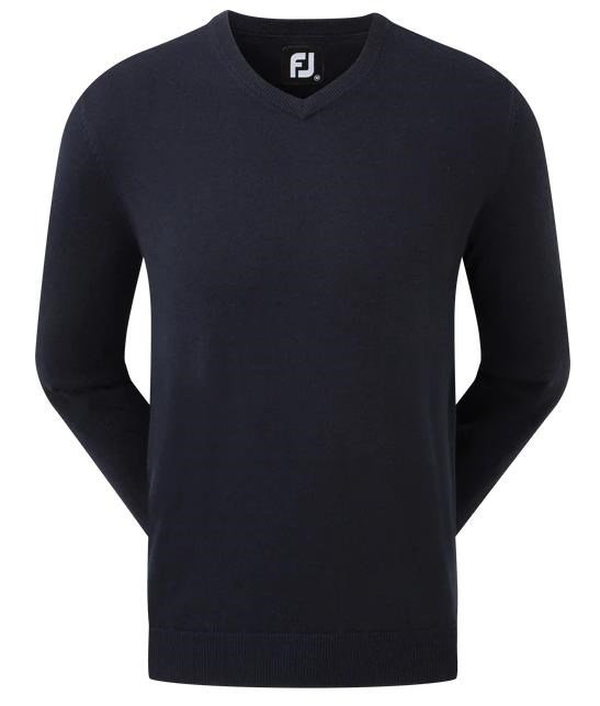 FootJoy Wool Blend V-Neck herr pullover, navy