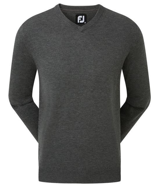 FootJoy Wool Blend V-Neck herr pullover, dark grey