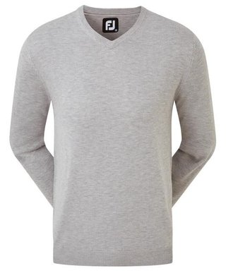 FootJoy Wool Blend V-Neck herr pullover, heather grey