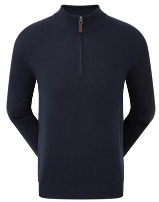 FootJoy Wool Blend 1/2 Zip herr pullover, navy
