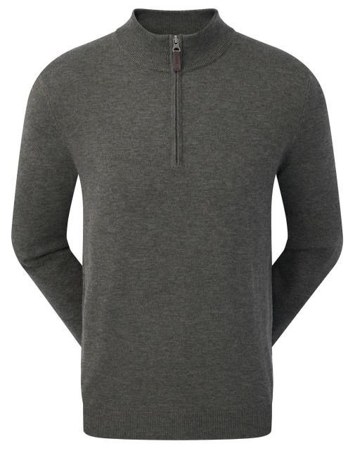 FootJoy Wool Blend 1/2 Zip herr pullover, grå