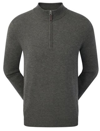 FootJoy Wool Blend 1/2 Zip herr pullover, grå