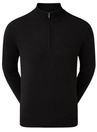 FootJoy Wool Blend 1/2 Zip Lined herr pullover, svart