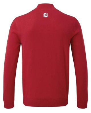 FootJoy Wool Blend 1/2 Zip Lined herr pullover, röd