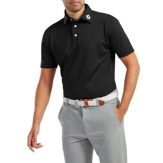 FootJoy Stretch Pique Solid herr polo, svart