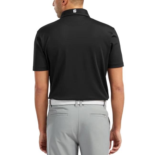 FootJoy Stretch Pique Solid herr polo, svart