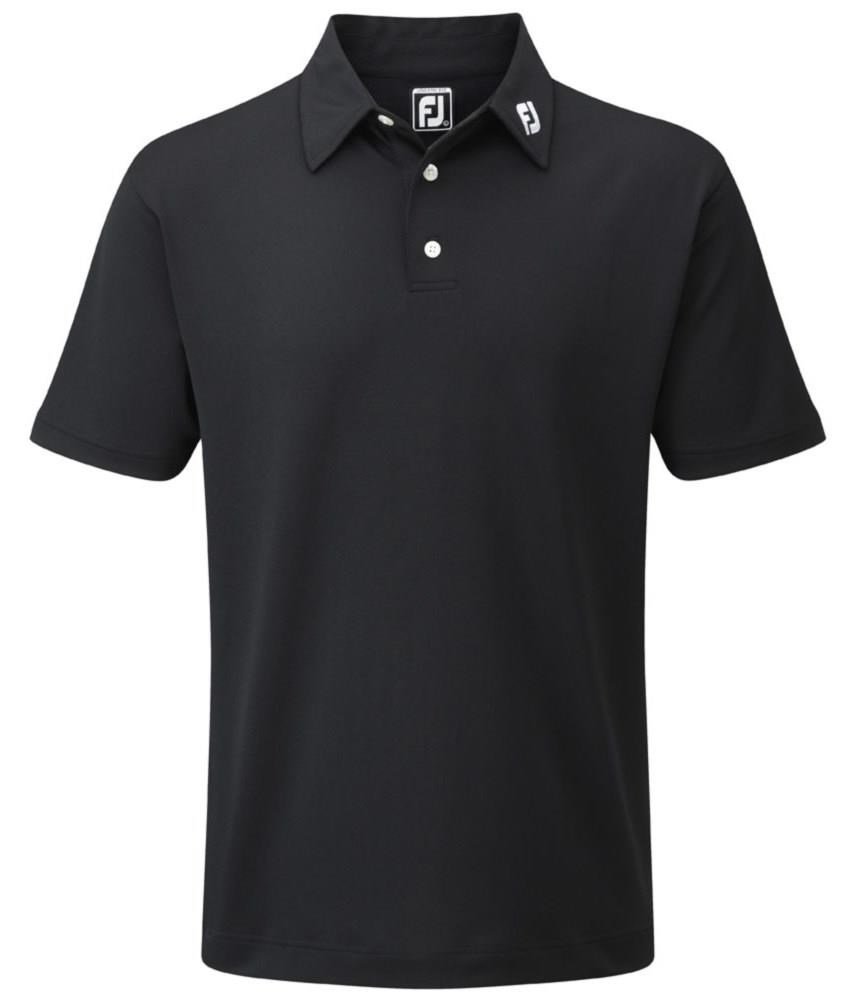 FootJoy Stretch Pique Solid herr polo, svart
