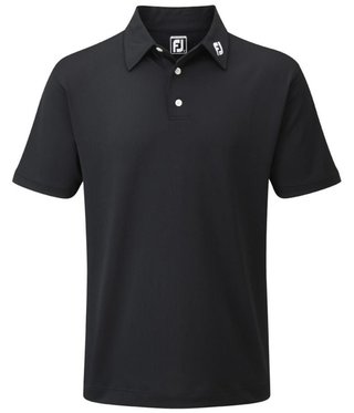 FootJoy Stretch Pique Solid herr polo, svart