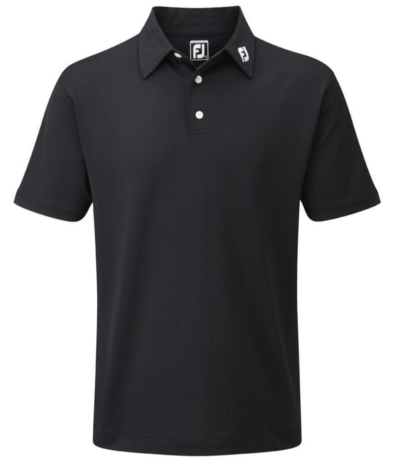 FootJoy Stretch Pique Solid herr polo, svart