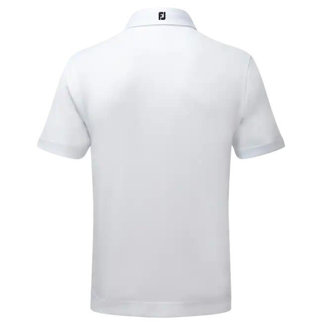 FootJoy Stretch Pique Solid herr polo, vit