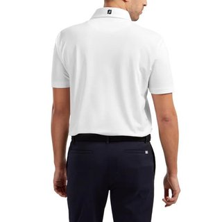 FootJoy Stretch Pique Solid herr polo, vit