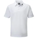 FootJoy Stretch Pique Solid herr polo, vit