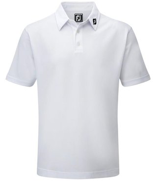 FootJoy Stretch Pique Solid herr polo, vit