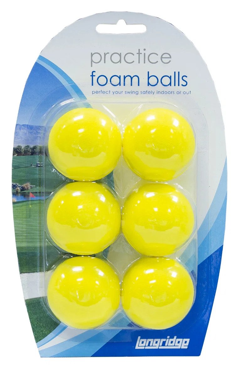 Longridge Yellow Foam Practice Balls träningsgolfbollar, gula