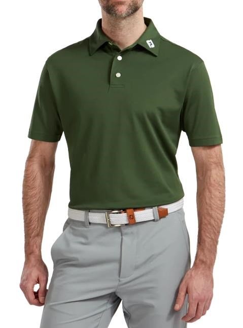 FootJoy Stretch Pique Solid herr polo, olive