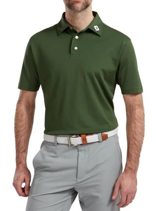 FootJoy Stretch Pique Solid herr polo, olive