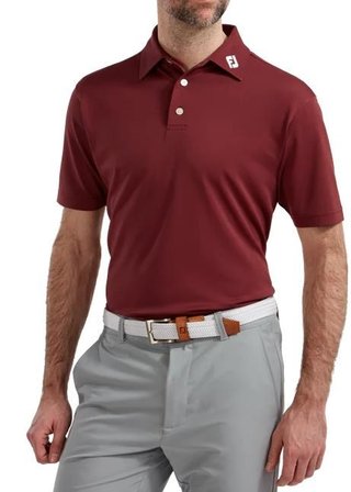 FootJoy Stretch Pique Solid herr polo, maroon