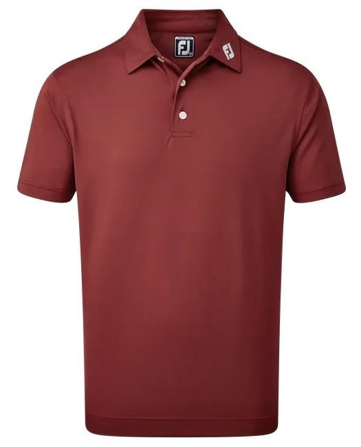 FootJoy Stretch Pique Solid herr polo, maroon