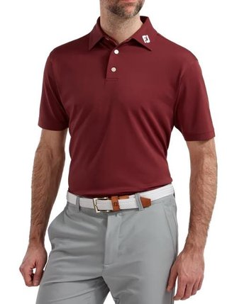 FootJoy Stretch Pique Solid herr polo, maroon