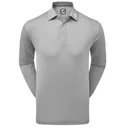 FootJoy Long Sleeve Thermocool Self Athletic Fit herr polo, grå