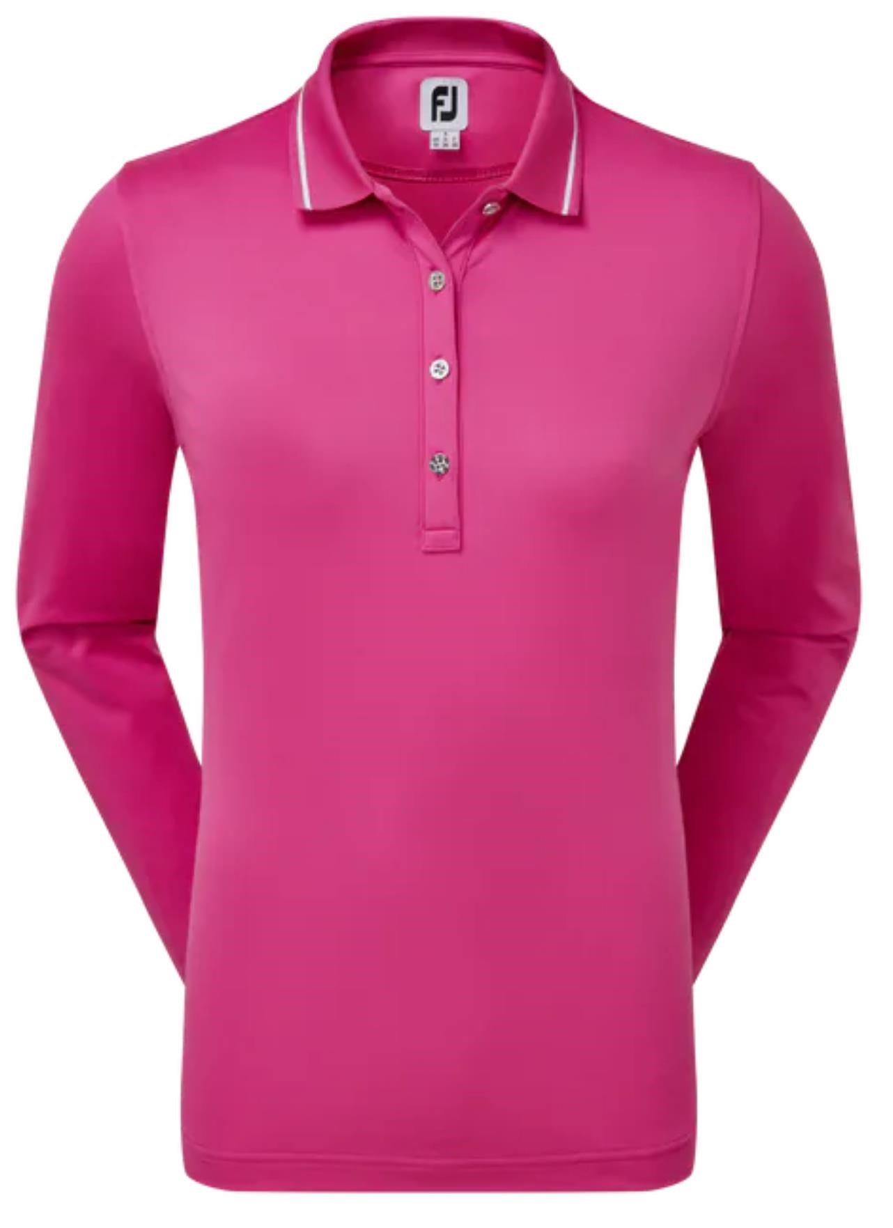 FootJoy Thermal Long Sleeved dam polo, rosa