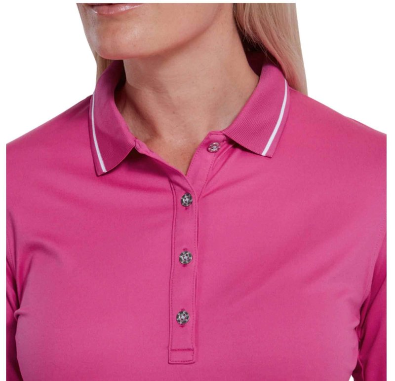FootJoy Thermal Long Sleeved dam polo, rosa