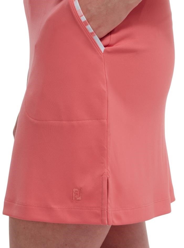 FootJoy Interlock Watercolour Trim damgolfkjol, bright coral