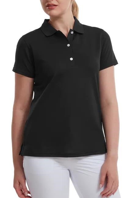 FootJoy Stretch Pique Solid dampolo, svart