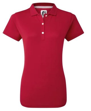 FootJoy Stretch Pique Solid dampolo, röd