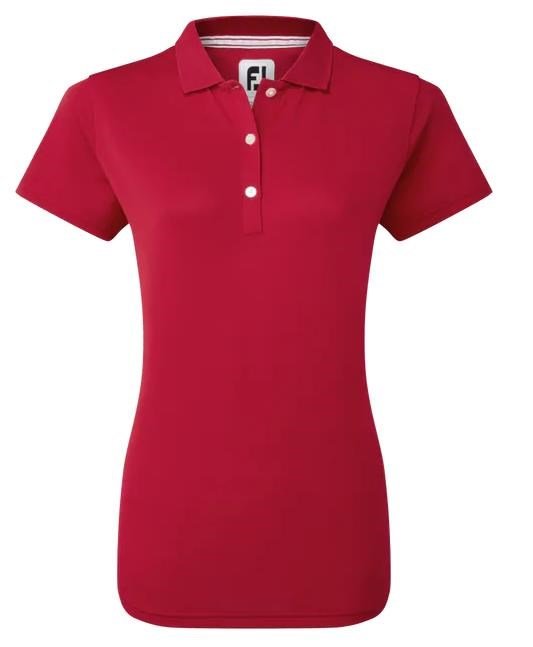 FootJoy Stretch Pique Solid dampolo, röd