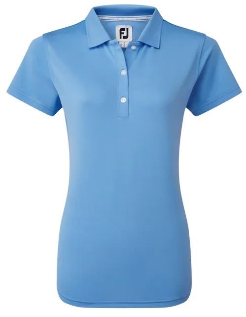 FootJoy Stretch Pique Solid dampolo, ljusblå
