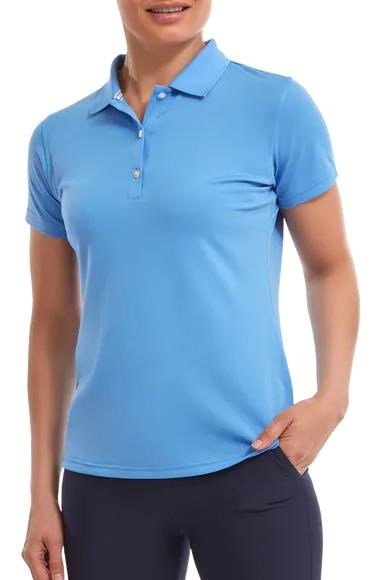FootJoy Stretch Pique Solid dampolo, ljusblå