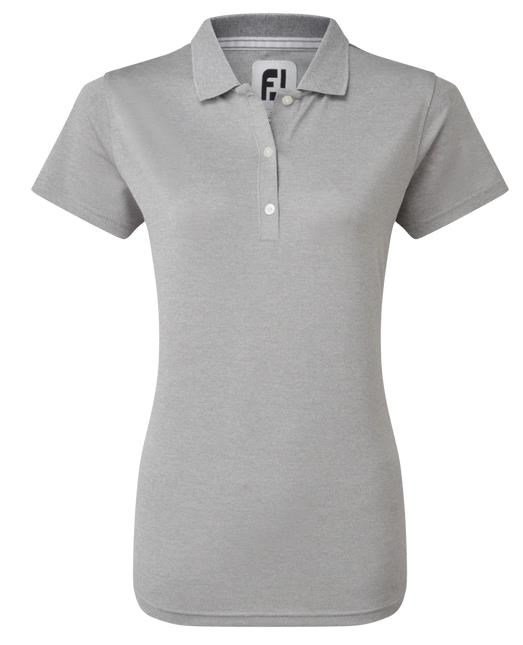 FootJoy Stretch Pique Solid dam polo, heather gray