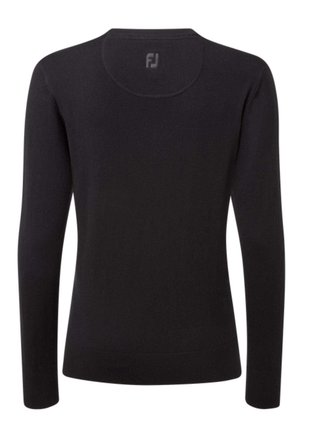 FootJoy Wool Blend V-Neck dam pullover, svart