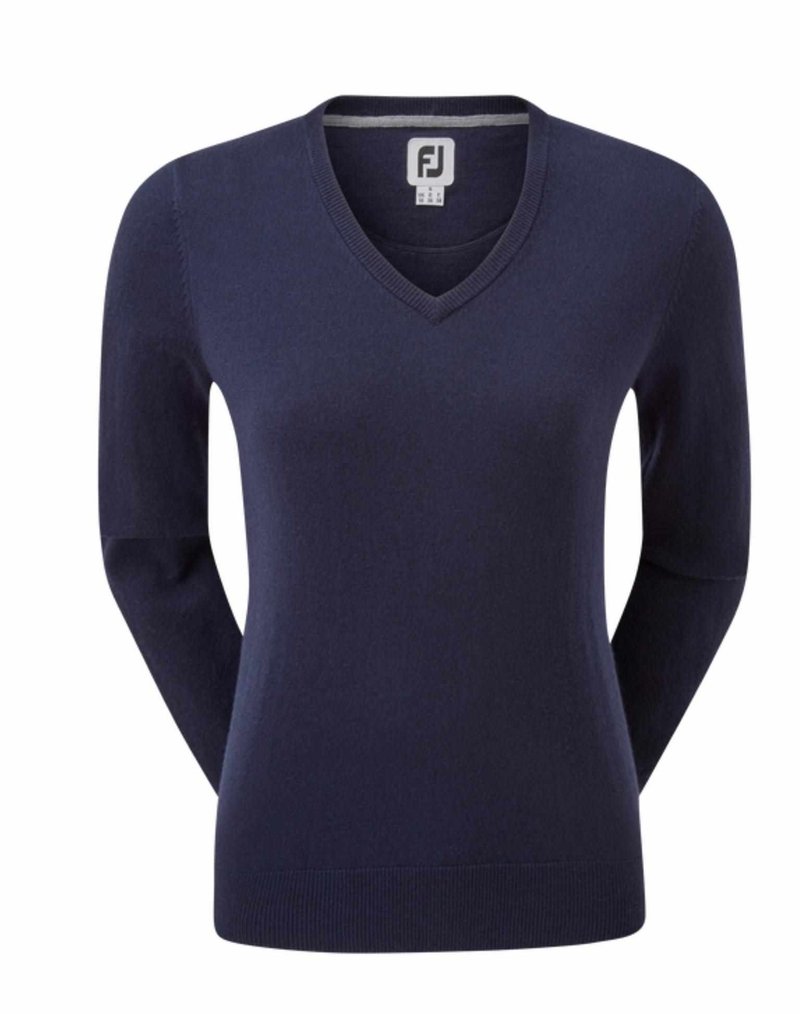 FootJoy Wool Blend V-Neck damtröja, navy