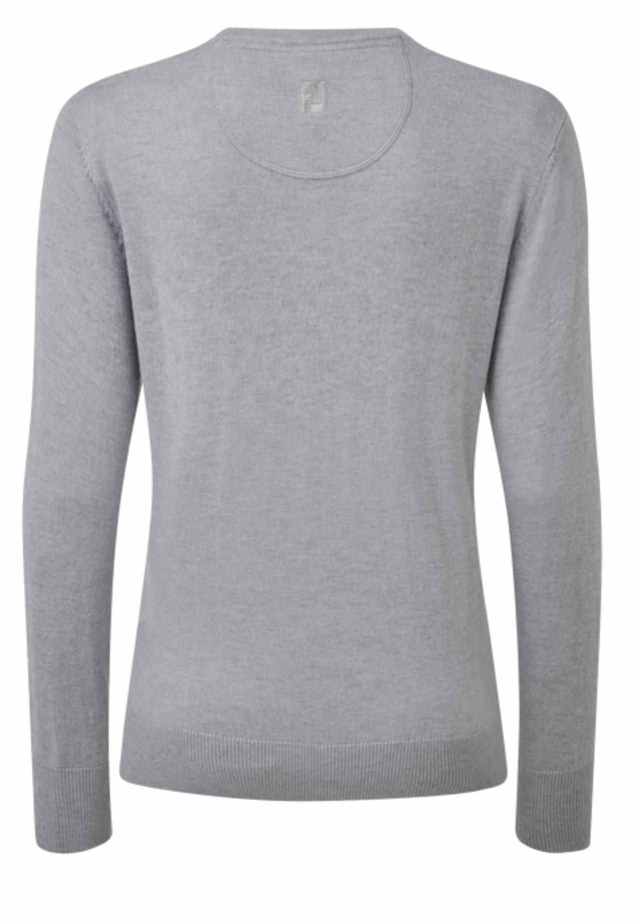 FootJoy Wool Blend V-Neck dam pullover, grå