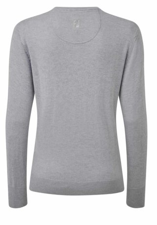 FootJoy Wool Blend V-Neck dam pullover, grå