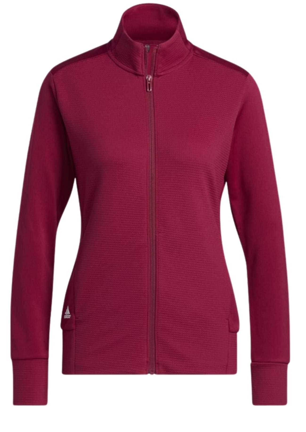 Adidas Textured Full-Zip damtröja, legacy burgundy